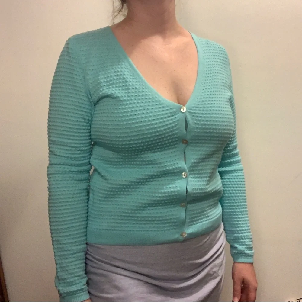 Draper James cardigan with bobble stitches, size small - Picture 5 of 5